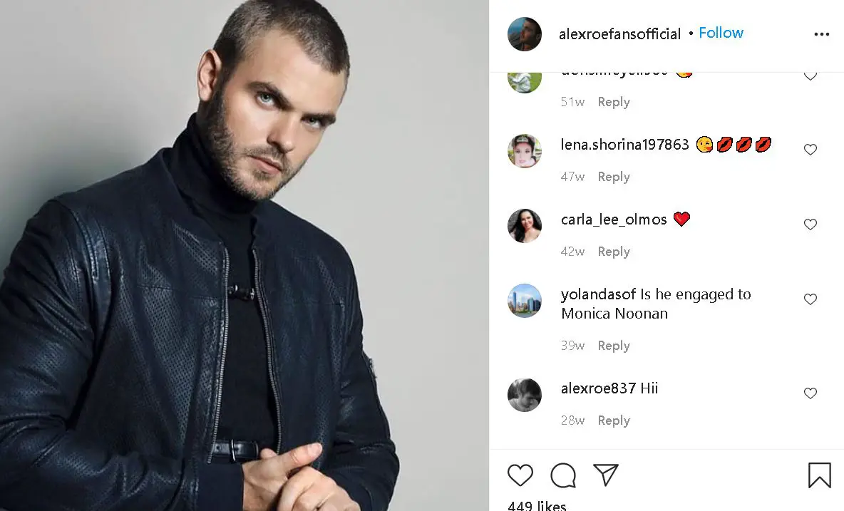 Alex Roe Is Reportedly Engaged to His Soon-to-Be Wife Monica
