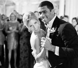 Ashton Meem and Russell Wilson on their wedding day 