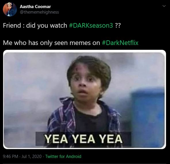 Netflix series Dark meme