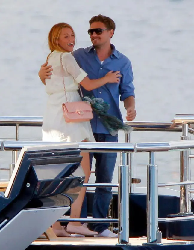 Blake Lively with her ex boyfriend, Leonardo DiCaprio.