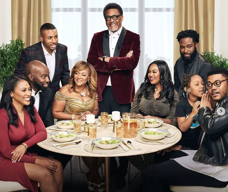 Greg Mathis with his wife and children for their reality series 