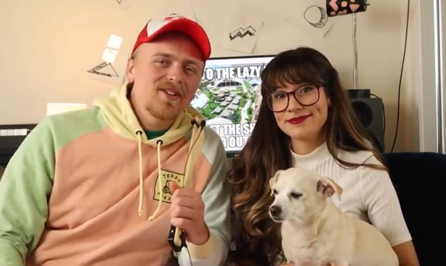 Gus Johnson with his ex girlfriend, Abelina Sabrina.