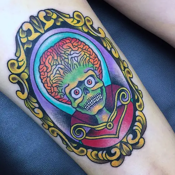 Tattoo inspired by Tim Burton's Mars Attacks!