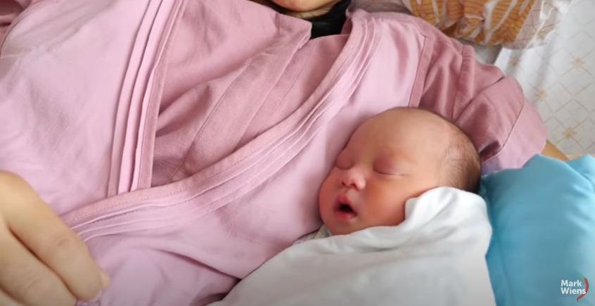 Ying and Mark deliver their baby boy Micah Wiens